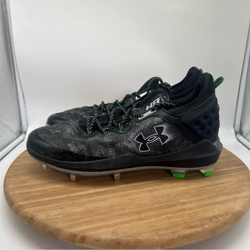 Under Armour‎ Men’s Harper 8 Low ST Baseball Size 15 Black/Green |3026588-001|